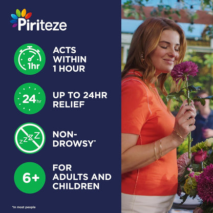 Piriteze Hayfever & Allergy Antihistamine Tablets – 30 Tablets