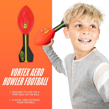 NERF Vortex Aero Howler Foam Ball – Random Red or Blue