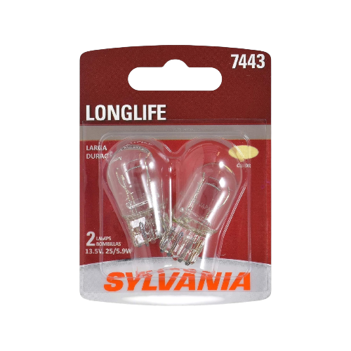 SYLVANIA 7443 Long Life Miniature Bulbs (2-Pack)