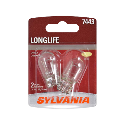 SYLVANIA 7443 Long Life Miniature Bulbs (2-Pack)