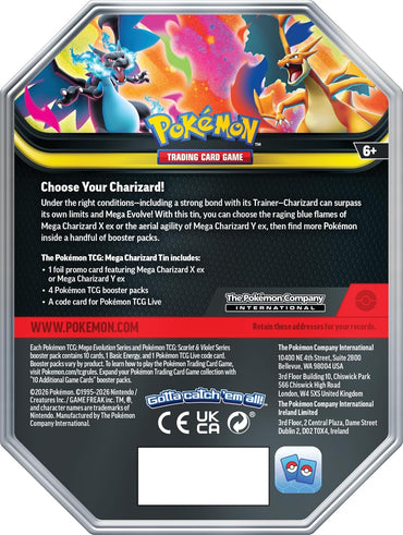 Pokémon TCG: Mega Charizard Tin – Mega Charizard X ex