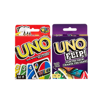 Mattel UNO Original & UNO Flip Card Games – 2-Pack