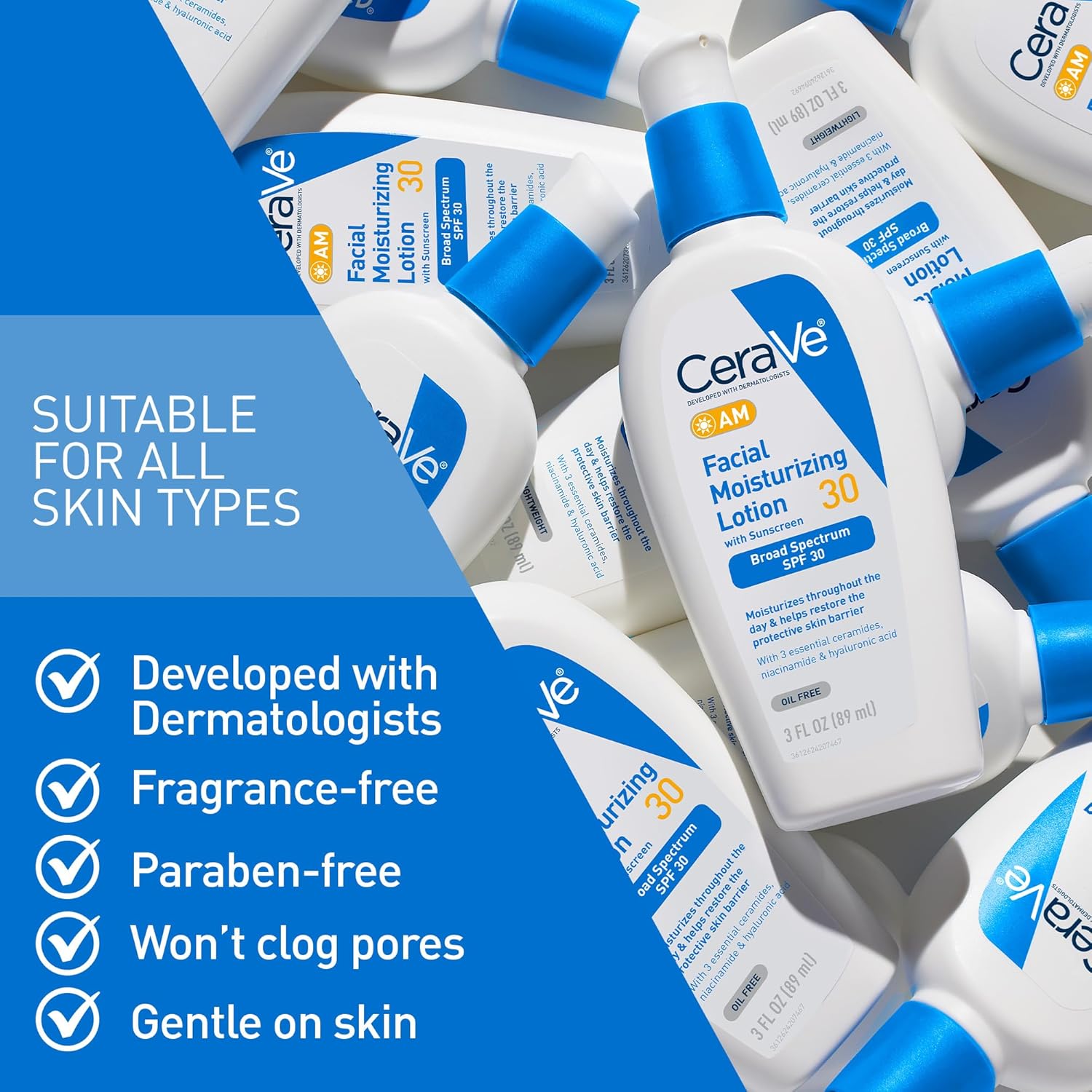 CeraVe AM Facial Moisturizing Lotion SPF 30 (3 oz)