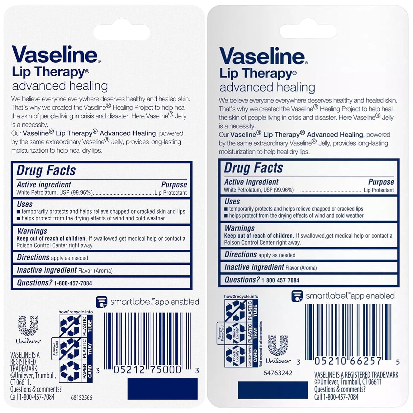 Vaseline Lip Therapy Advanced Healing 3-Pack (0.35 oz)