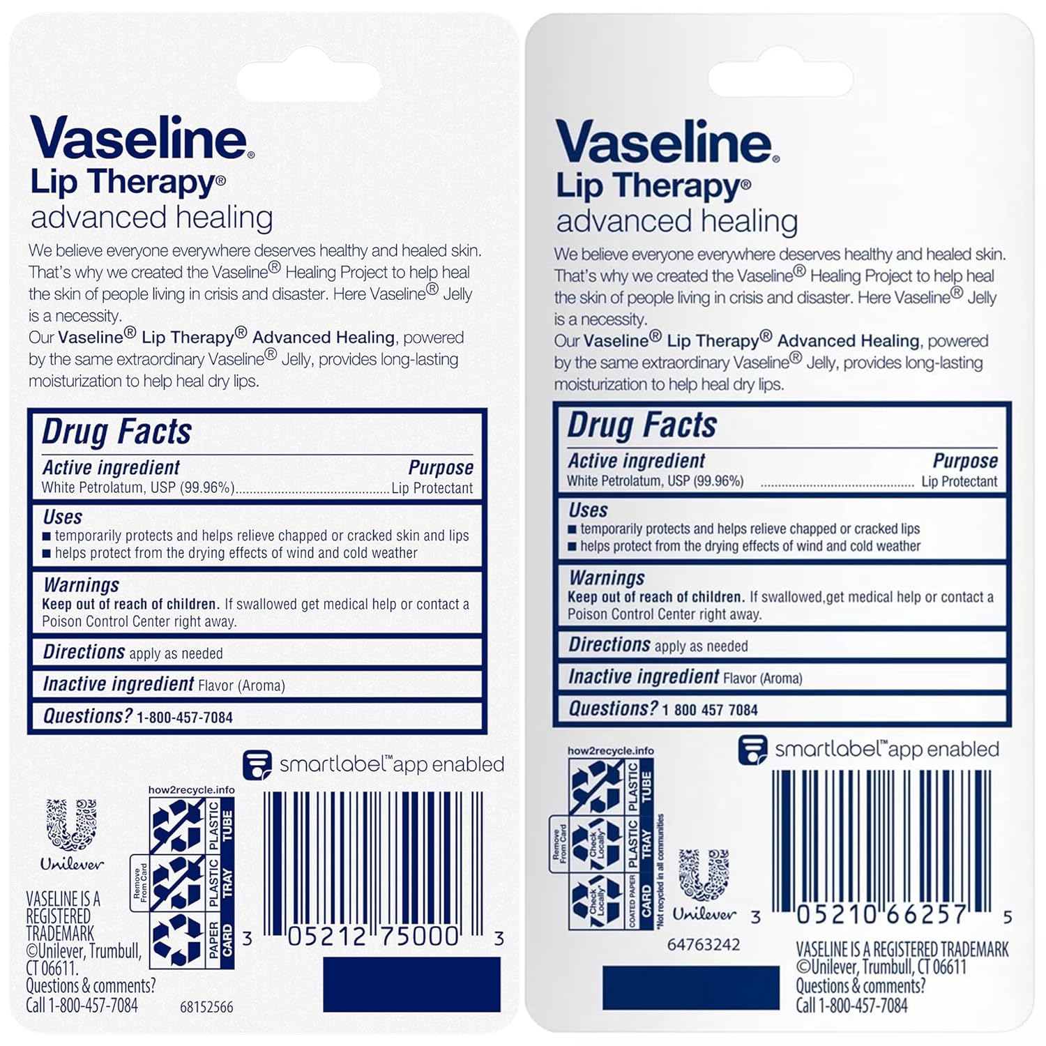 Vaseline Lip Therapy Advanced Healing 3-Pack (0.35 oz)