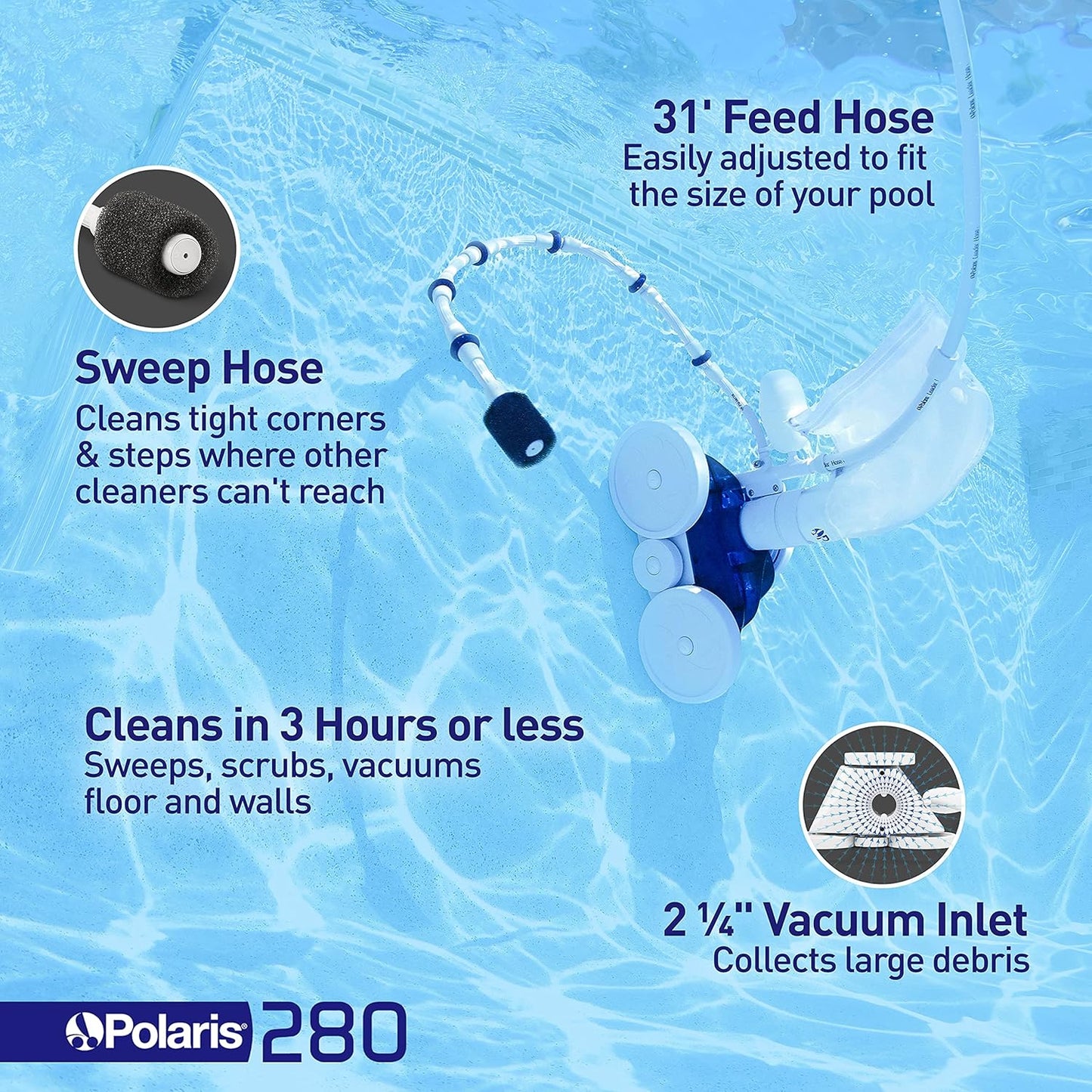 Polaris Vac-Sweep 280 Pressure-Side Pool Cleaner