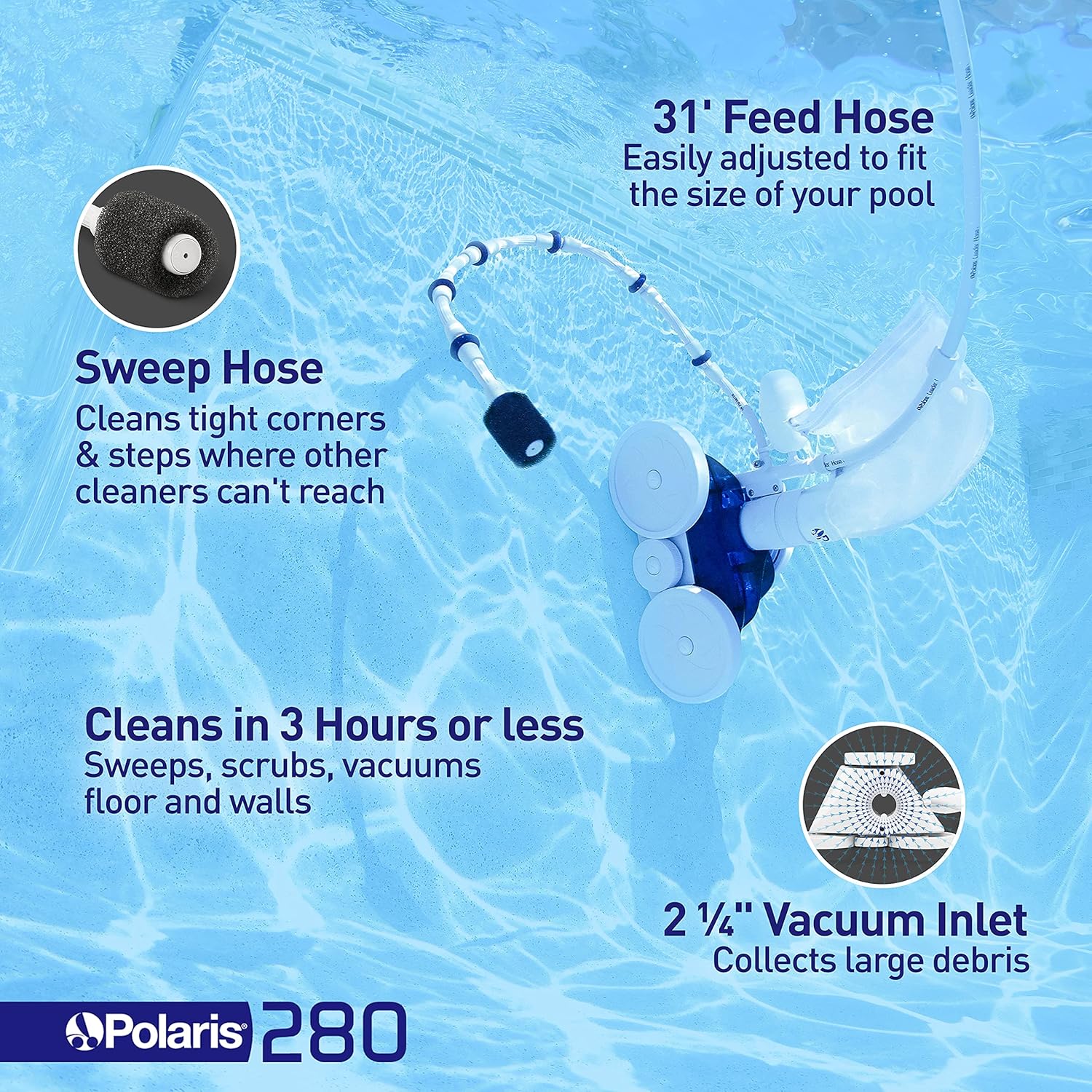 Polaris Vac-Sweep 280 Pressure-Side Pool Cleaner