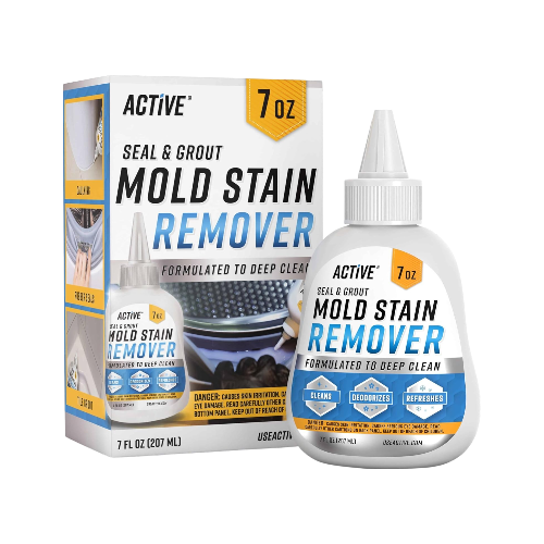 ACTIVE Mold Stain Remover Gel – Heavy-Duty Cleaner for Front Loader Washers, Bathroom Grout & Caulk – 7 Fl Oz
