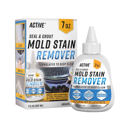 ACTIVE Mold Stain Remover Gel – Heavy-Duty Cleaner for Front Loader Washers, Bathroom Grout & Caulk – 7 Fl Oz