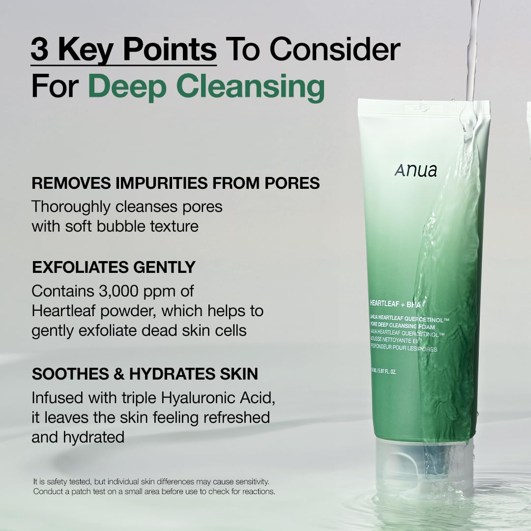ANUA Heartleaf Quercetinol Pore Deep Cleansing Foam 150ml 5.07 fl oz