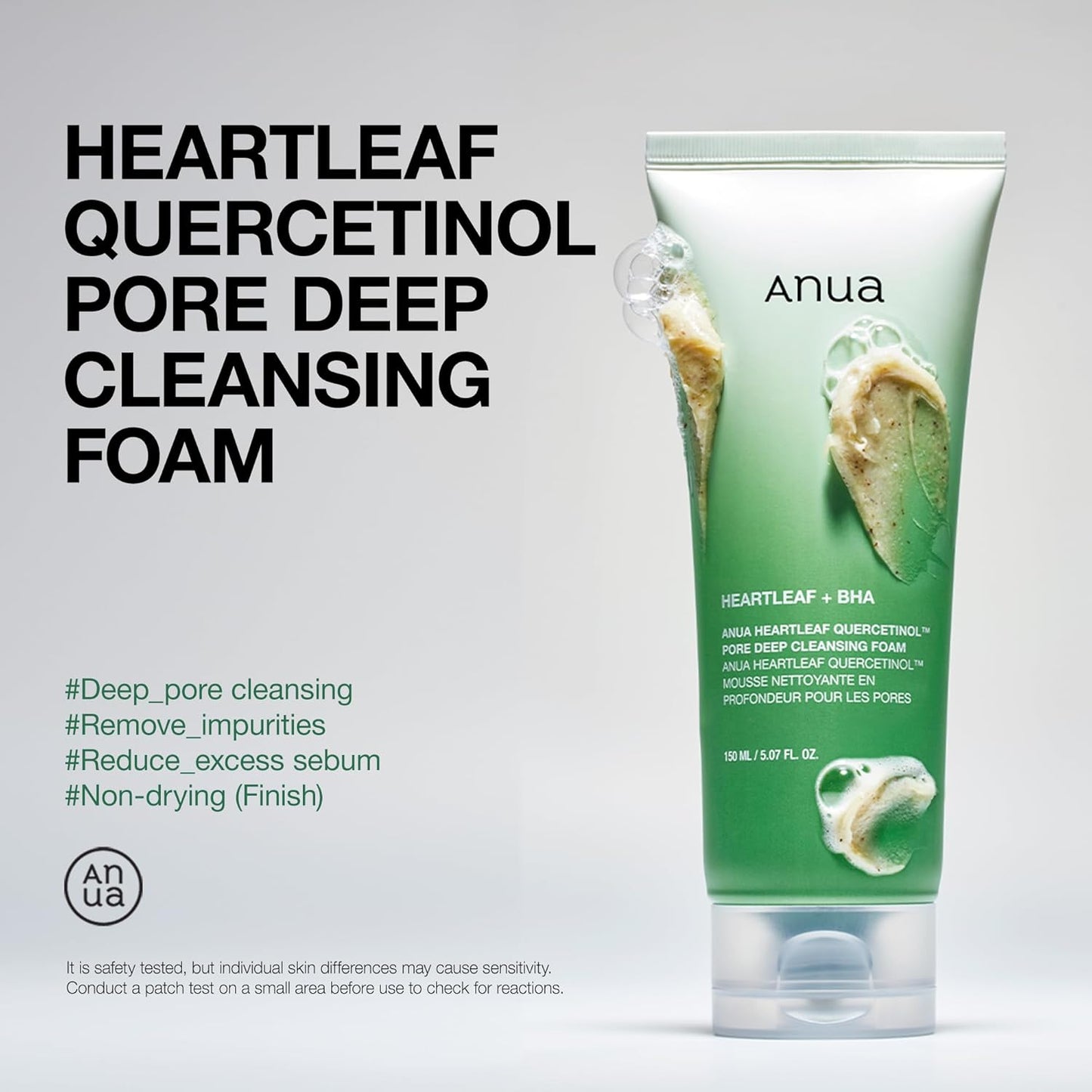 ANUA Heartleaf Quercetinol Pore Deep Cleansing Foam 150ml 5.07 fl oz