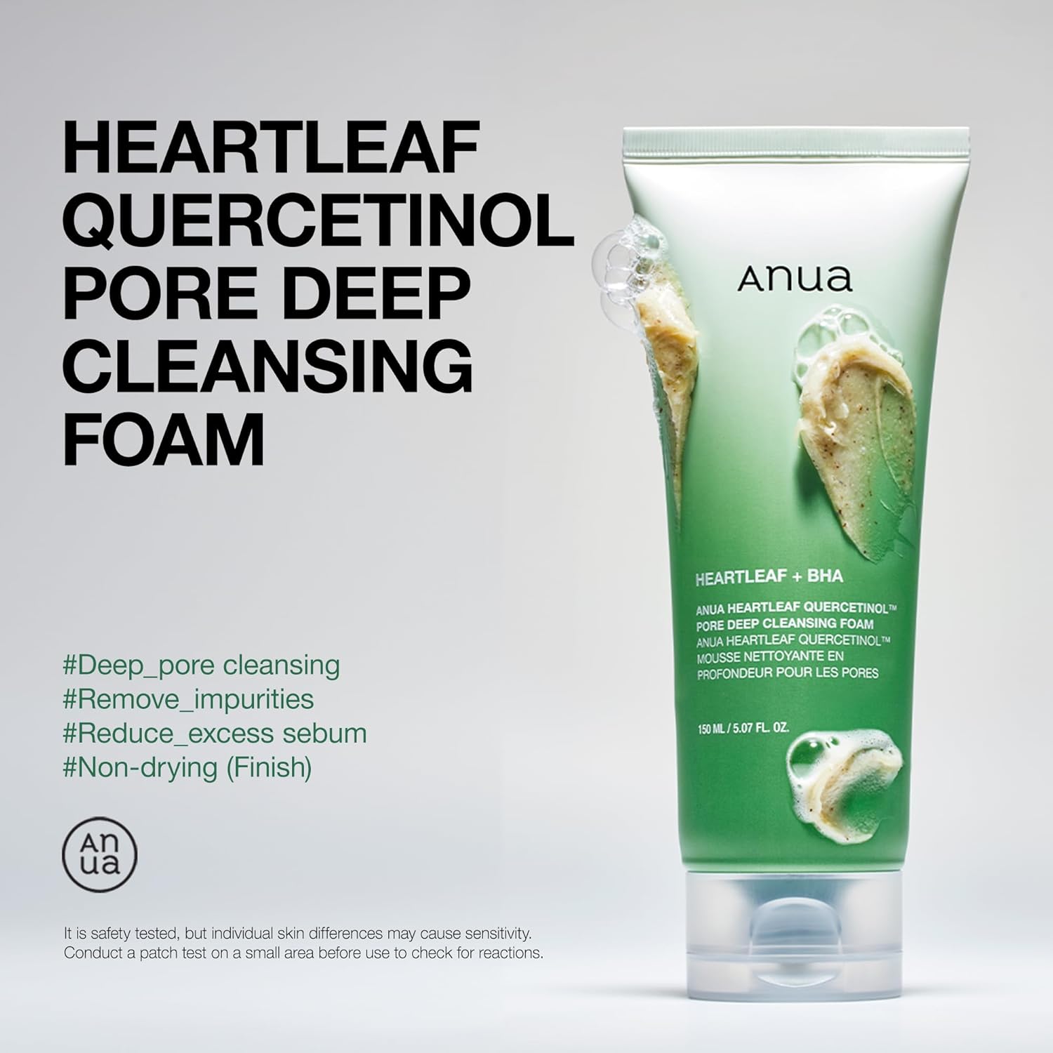 ANUA Heartleaf Quercetinol Pore Deep Cleansing Foam 150ml 5.07 fl oz