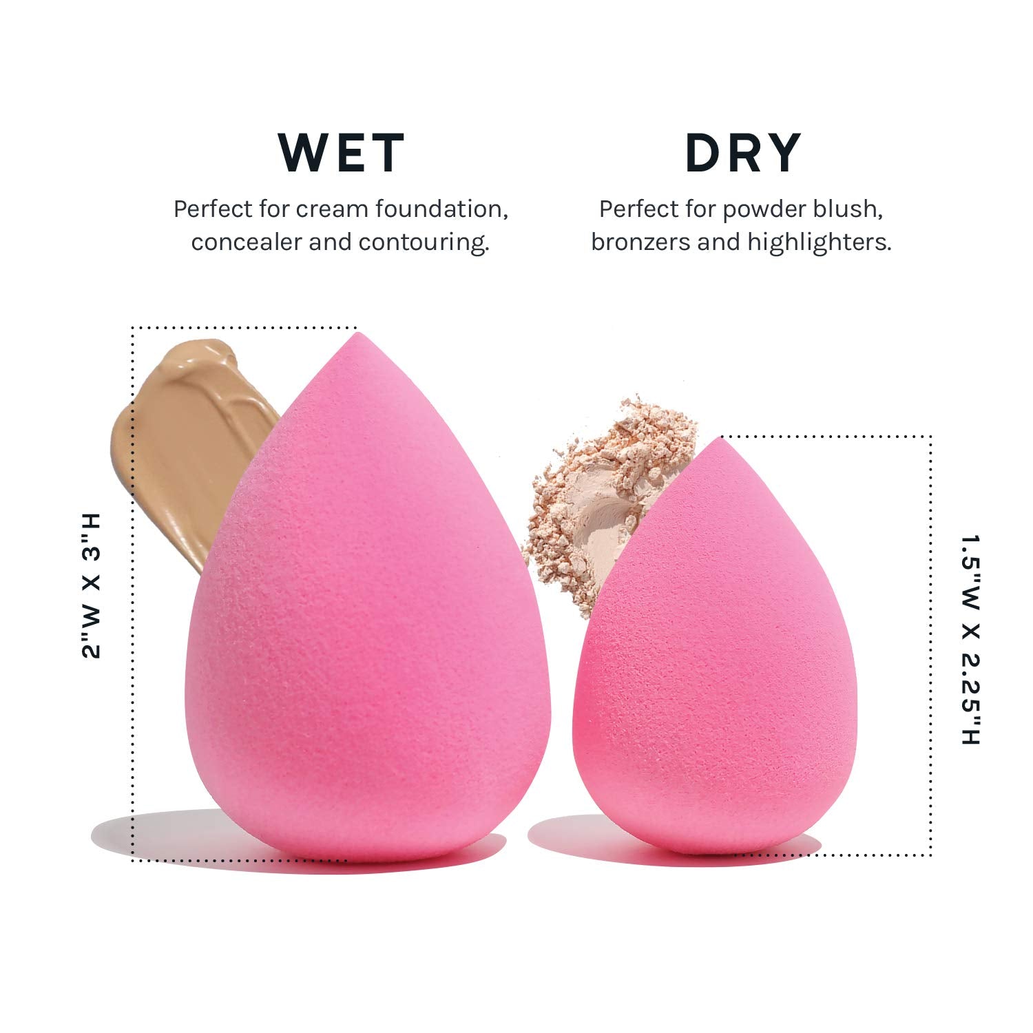 AOA Studio Collection Makeup Sponge Set 6 Latex Free High Definition