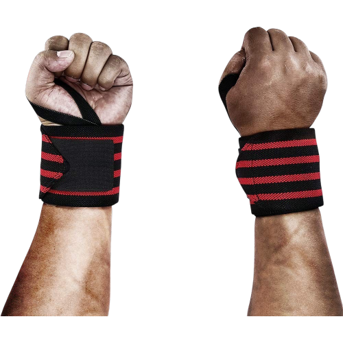 Adjustable Wrist Wraps Support Straps Pair Red