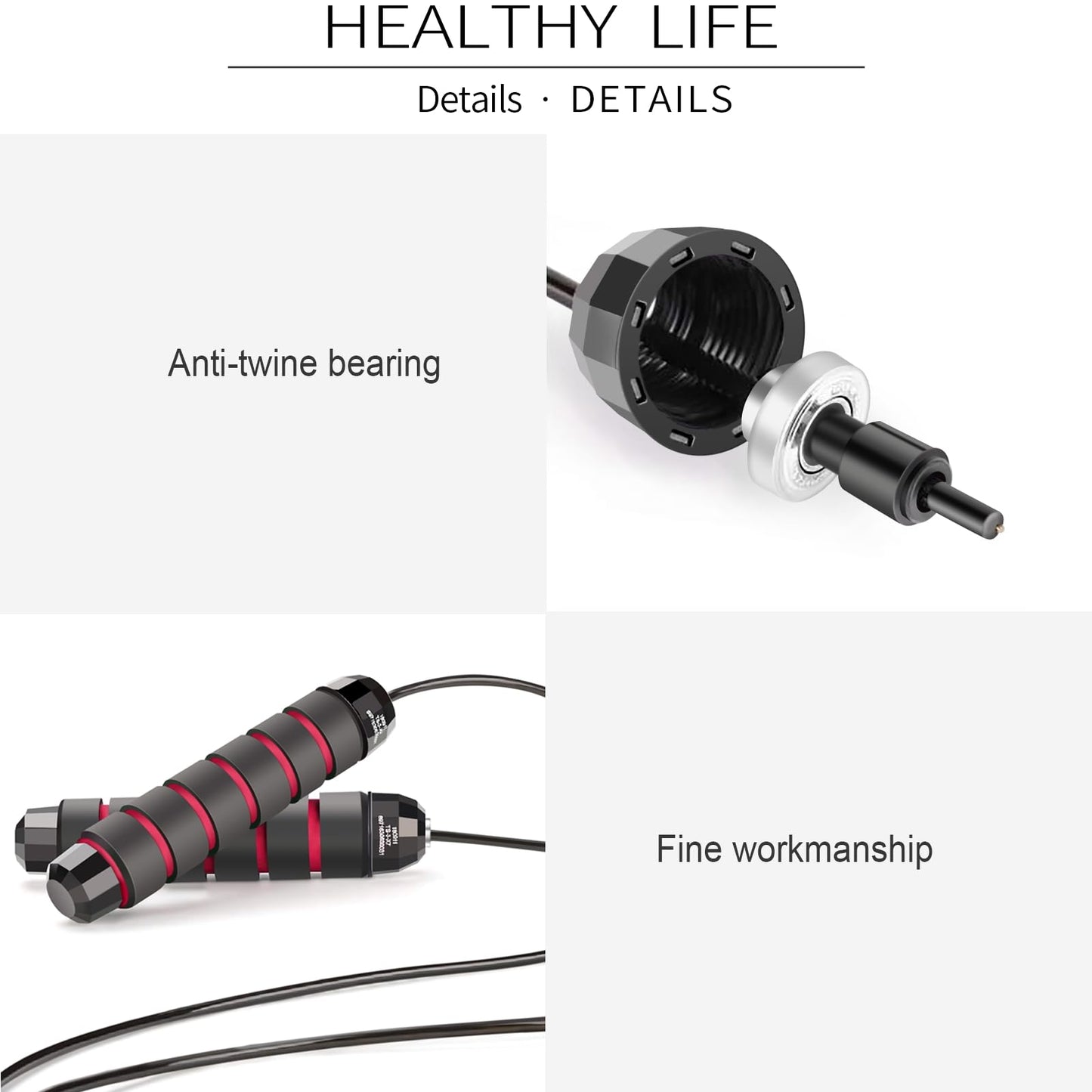 Adjustable Speed Jump Rope Ball Bearing Cable