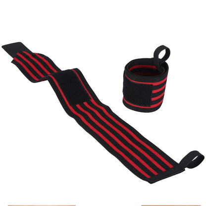 Adjustable Wrist Wraps Support Straps Pair Red