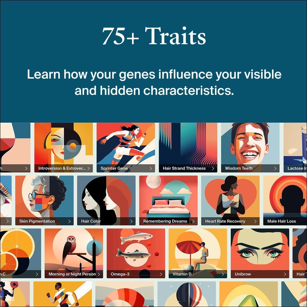 AncestryDNA + Traits Genetic Test Kit – DNA Ethnicity, Origins & Personalized Genetic Trait Reports