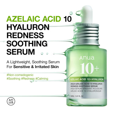 Anua Azelaic Acid 10% Hyaluron Redness Soothing Serum 1.01 fl oz