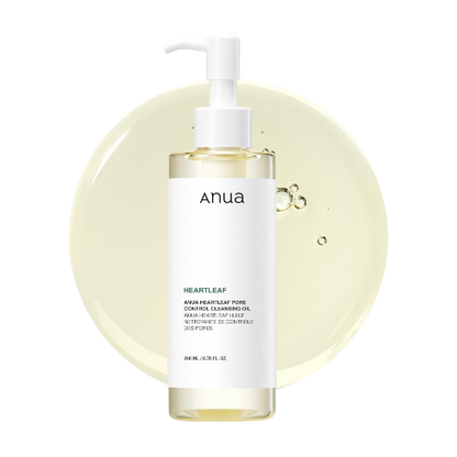 Anua Heartleaf Pore Control Cleansing Oil – Makeup & Blackhead Remover, 6.76 fl.oz., Korean Skincare