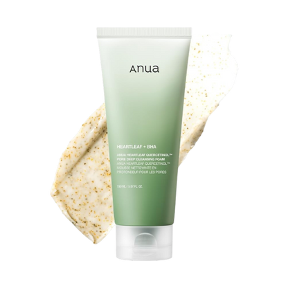 Anua Heartleaf Quercetinol Deep Cleansing Foam – Hydrating Pore-Refining Face Wash with BHA, 5.07 fl.oz., Korean Skincare
