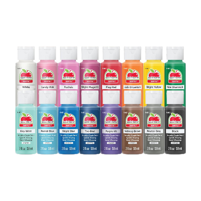 Apple Barrel Vibrant Spectrum Acrylic Craft Paint 16-Count 2 fl oz Matte Colors