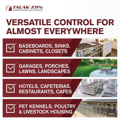 Atticus Talak 7.9% Bifenthrin Insect Control Concentrate – 32 oz Indoor & Outdoor Use