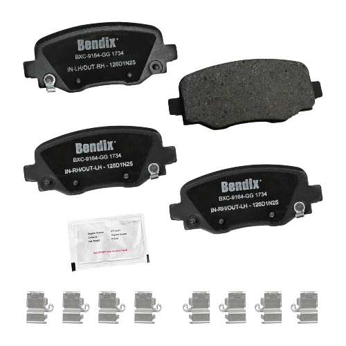 Bendix Priority1 CFC1734 Ceramic Rear Brake Pads for Chrysler 200 and Jeep Cherokee