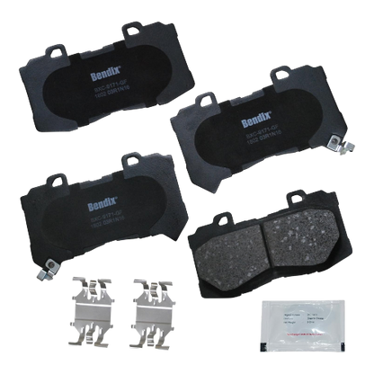 Bendix Priority1 CFC1802 Ceramic Front Brake Pads for Chevrolet Colorado and GMC Canyon