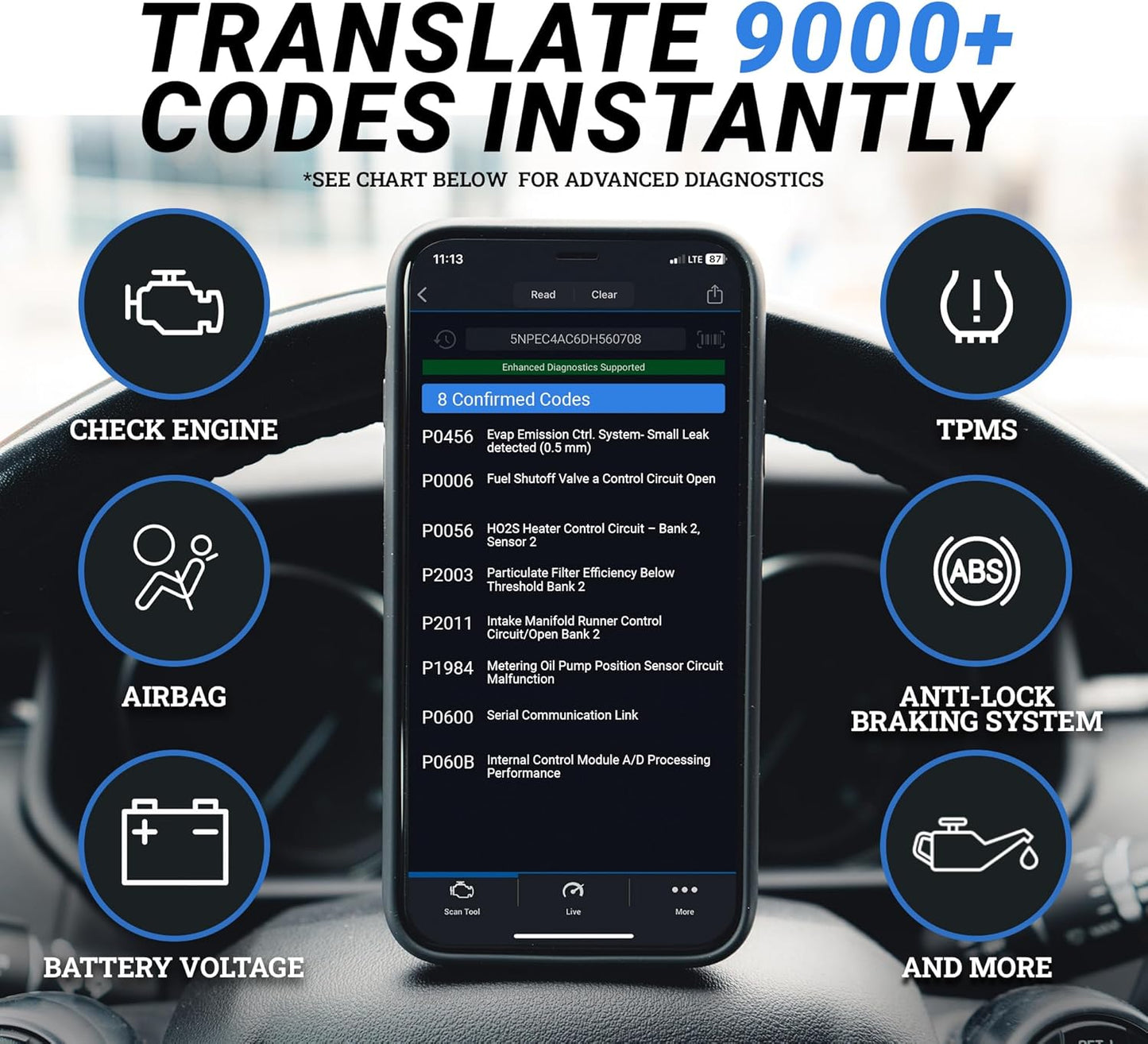 BlueDriver Bluetooth Pro OBDII Scan Tool for iPhone and Android