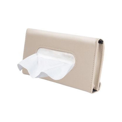 Car Visor Tissue Holder Beige Hanging Dispenser