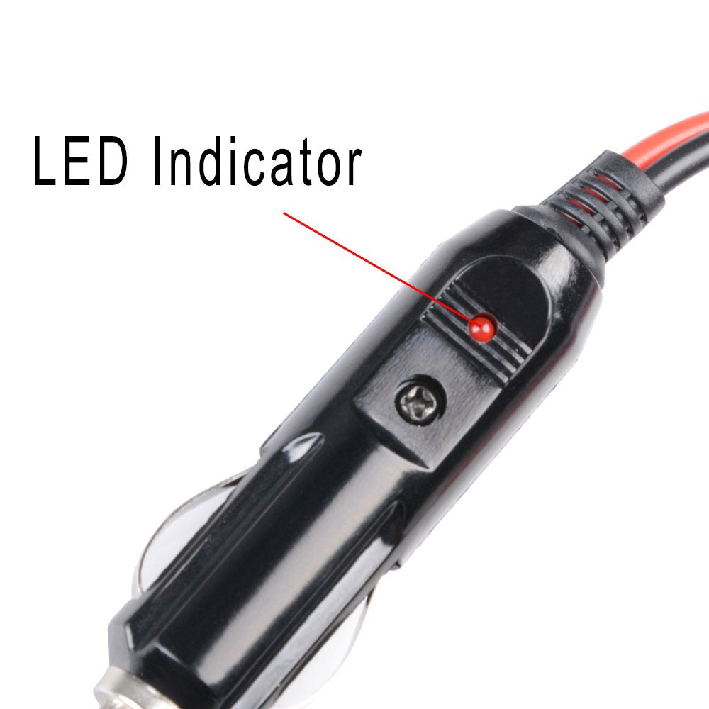 Car Cigarette Lighter Plug Adapter 12V/24V 2-Pack