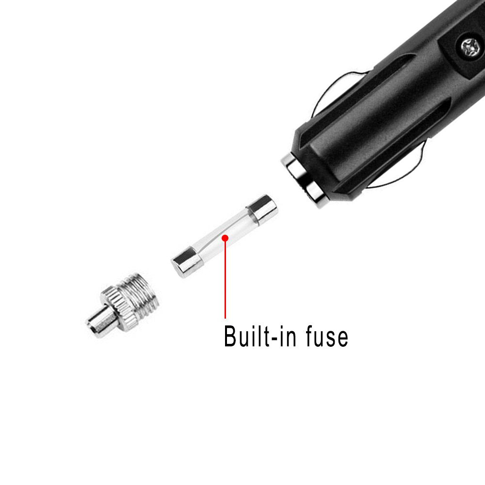 Car Cigarette Lighter Plug Adapter 12V/24V 2-Pack