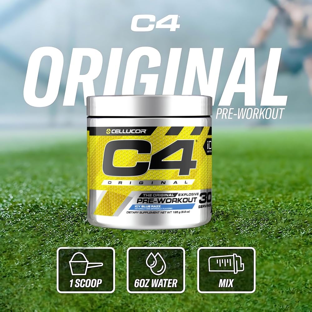 Cellucor C4 Pre-Workout Icy Blue Razz 30 Servings
