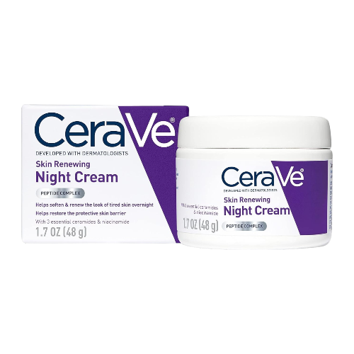 CeraVe Skin Renewing Night Cream 1.7 oz Niacinamide Peptides Hyaluronic Acid