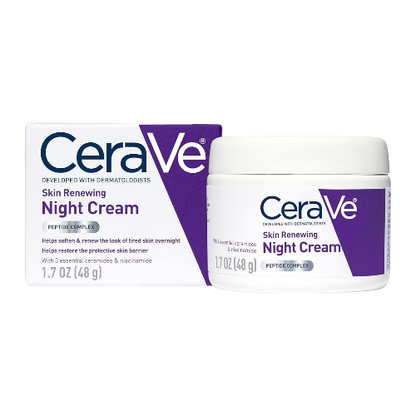 CeraVe Skin Renewing Night Cream 1.7 oz Niacinamide Peptides Hyaluronic Acid