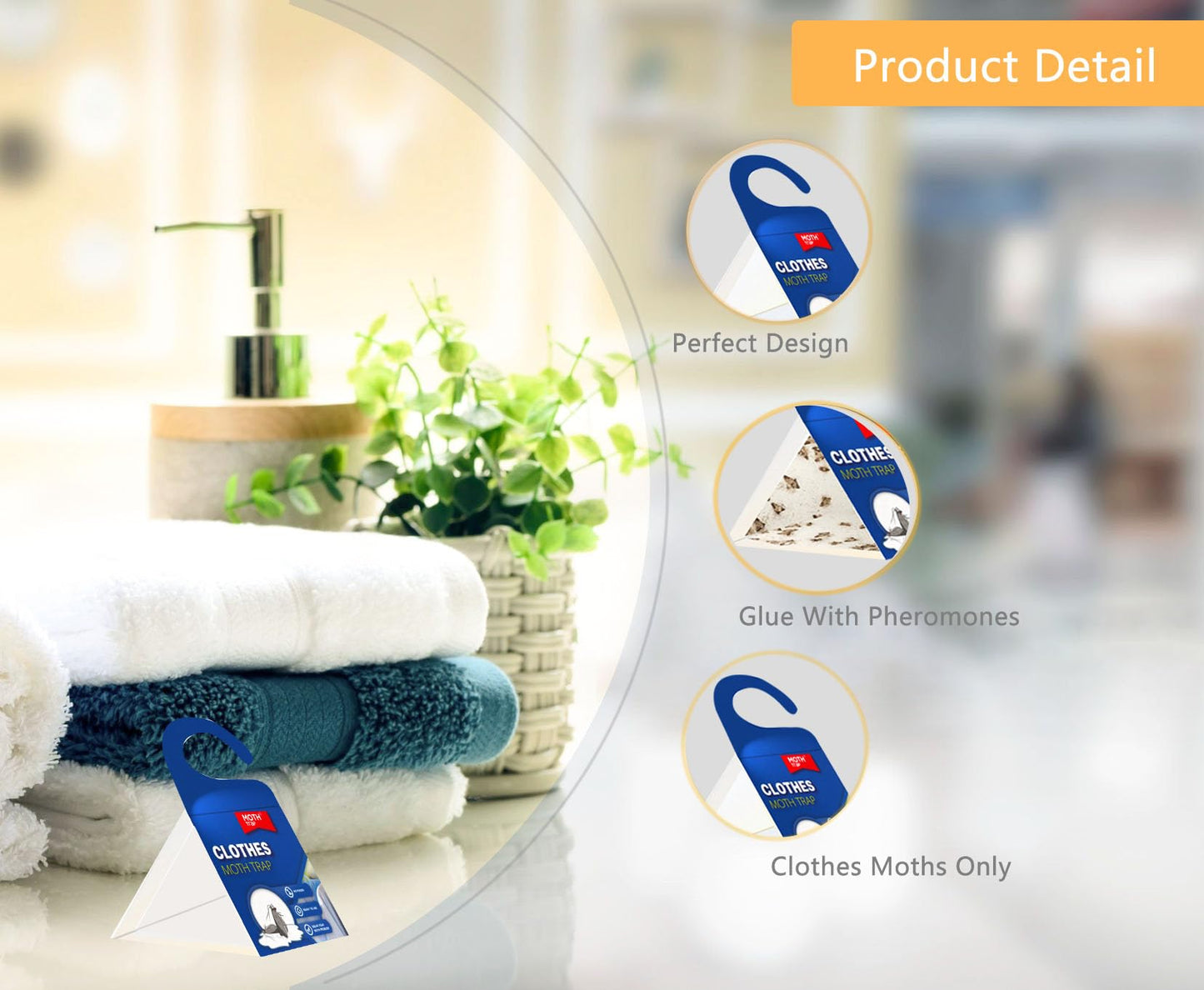 Clothes Moth Traps 6-Pack Pheromone Sticky