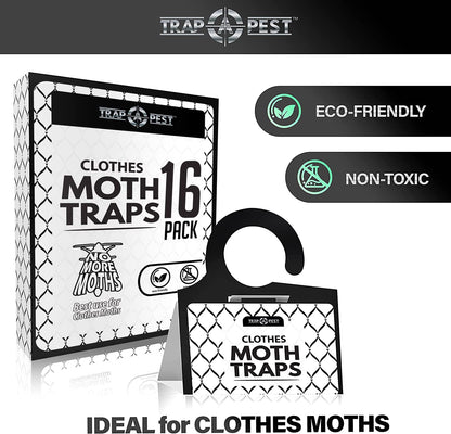 Clothing Moth Traps 16-Pack Pheromone Sticky