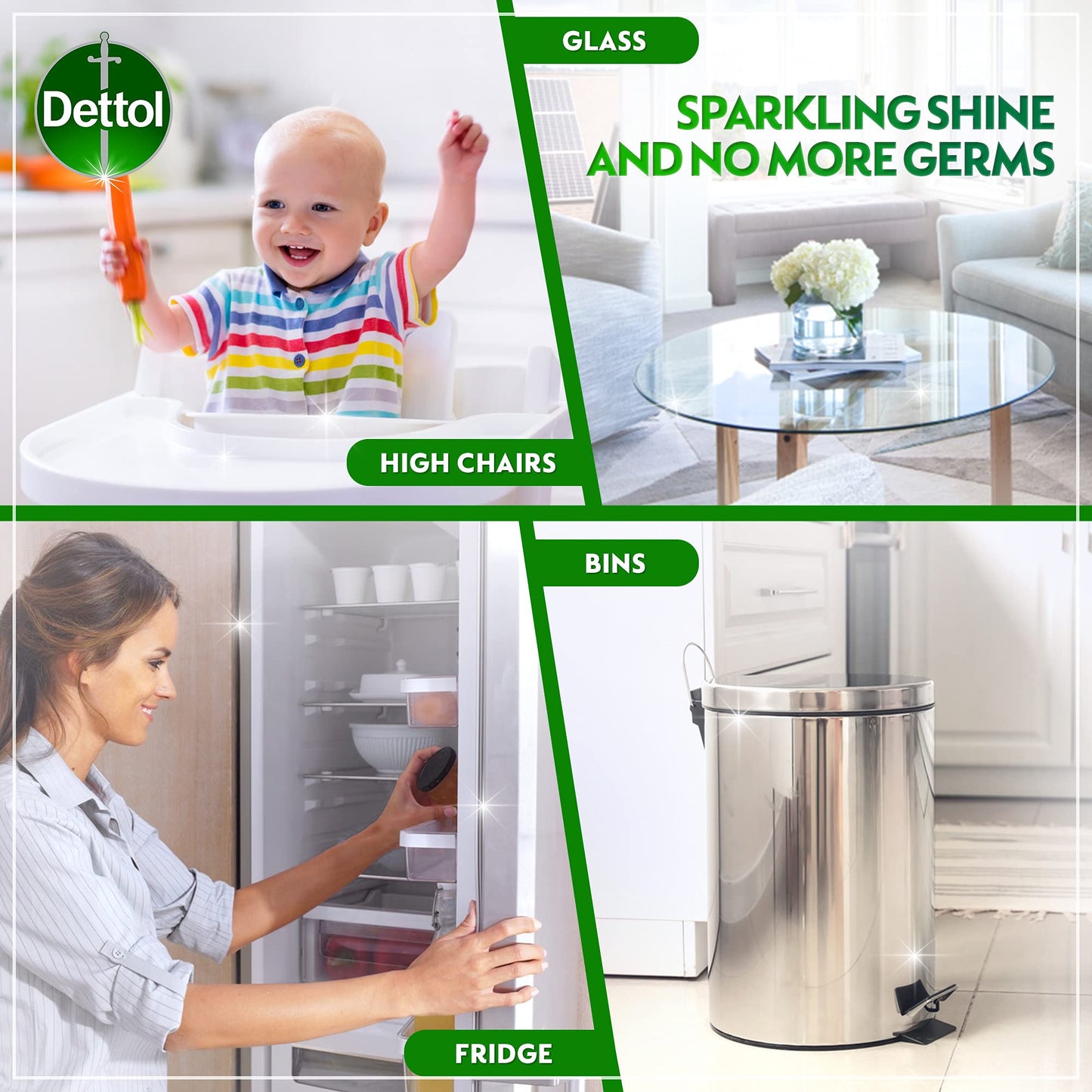 Dettol All Purpose & Kitchen Cleaner Spray 2x500ml