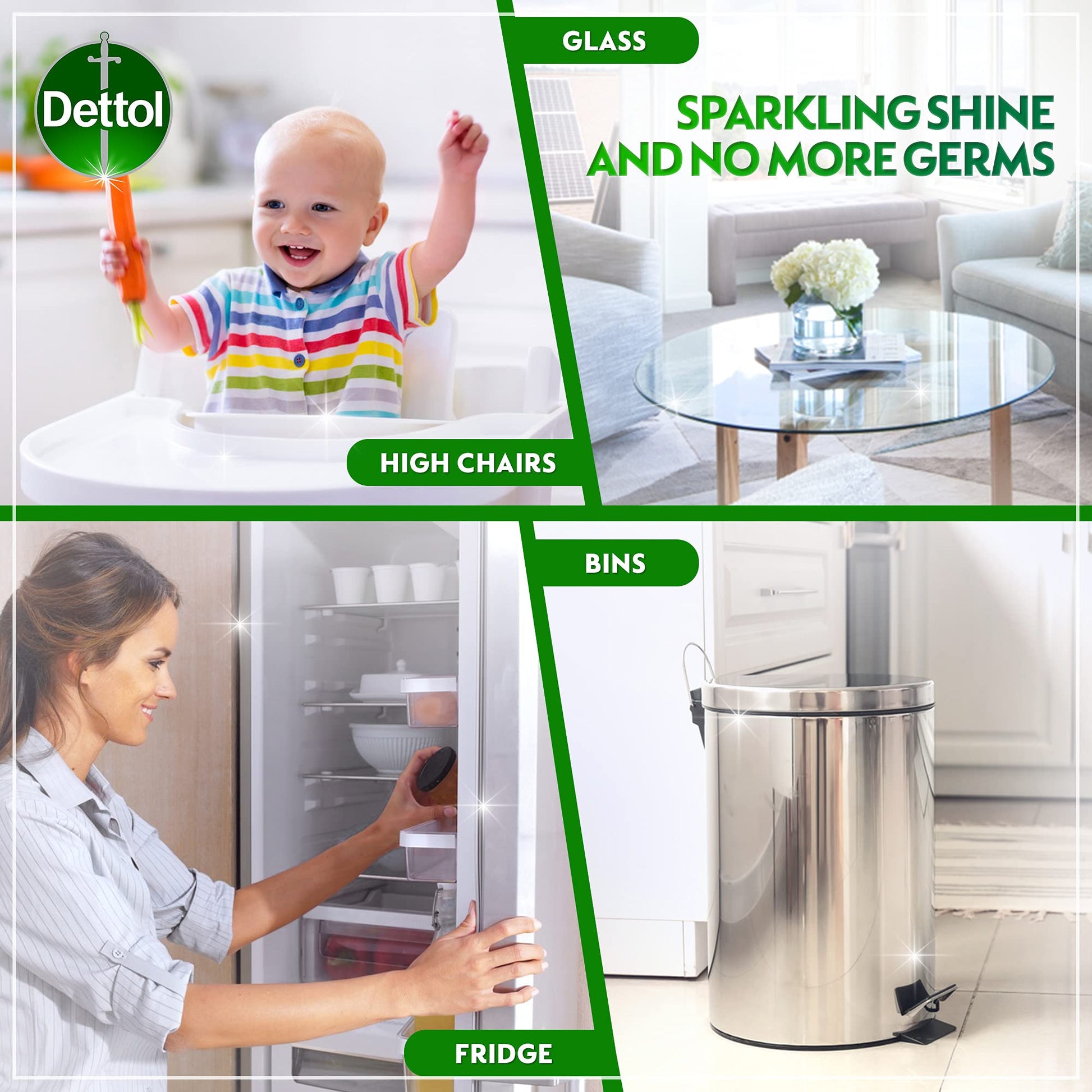 Dettol All Purpose & Kitchen Cleaner Spray 2x500ml