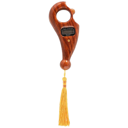 Digital Tasbeeh Counter Ring Walnut Finish