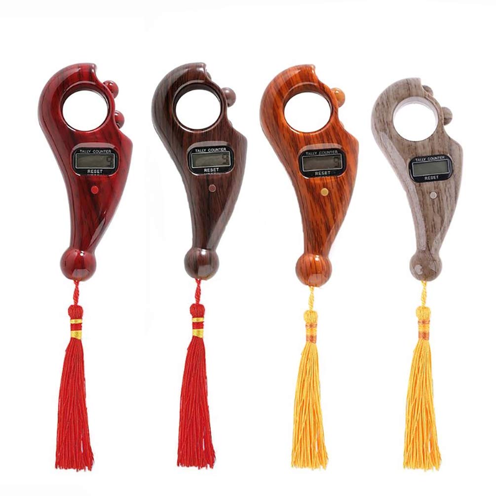 Digital Tasbeeh Counter Ring Walnut Finish