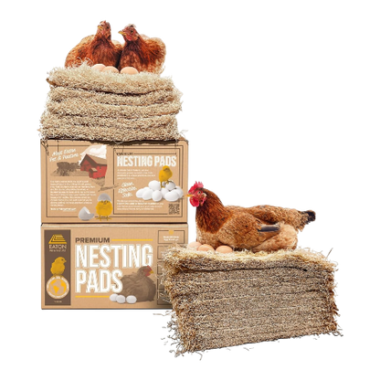 Eaton Pet & Pasture Premium Laying Hen Nesting Pads – 13 x 13, 10-Pack – USA Grown & Sustainably Harvested