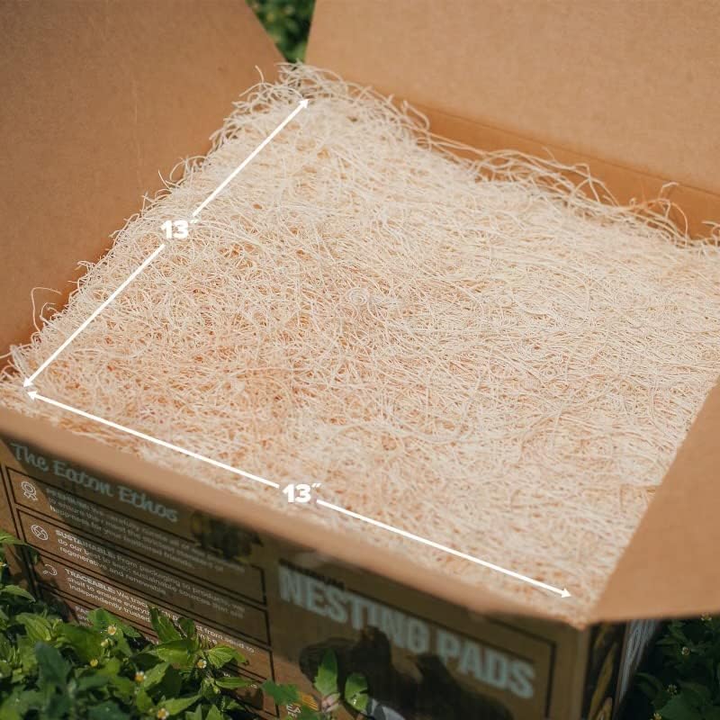 Eaton Pet & Pasture Premium Laying Hen Nesting Pads – 13 x 13, 10-Pack – USA Grown & Sustainably Harvested