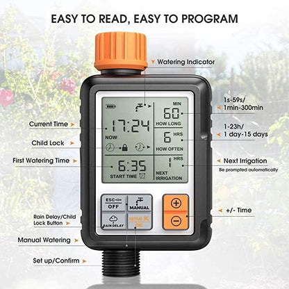 Egardenkart Garden Water Timer Automatic Irrigation