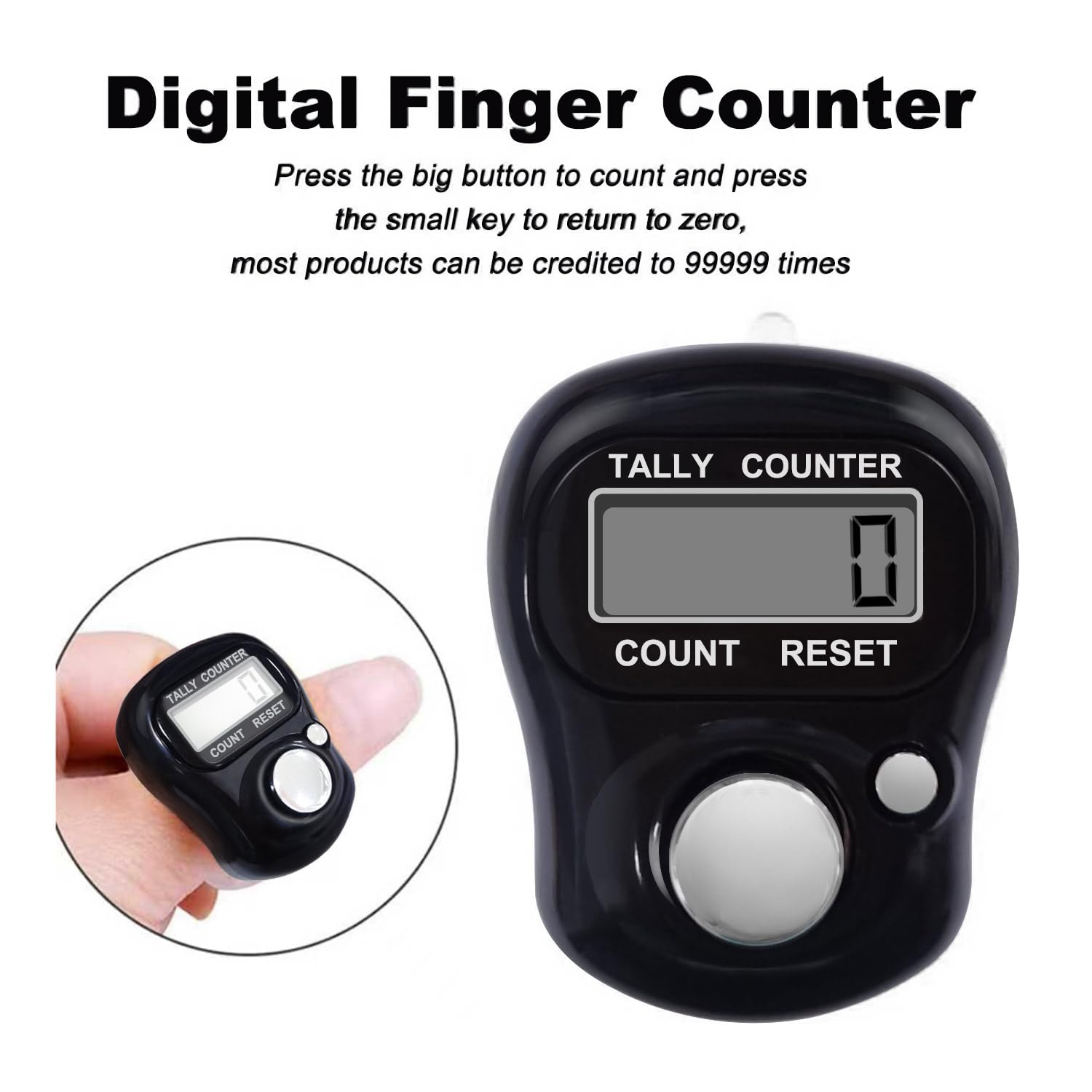 Electronic Finger Tally Counter LCD 5 Digit