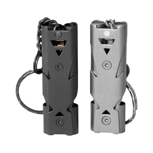 Emergency Whistle 2PCS 150dB Double Tube Metal