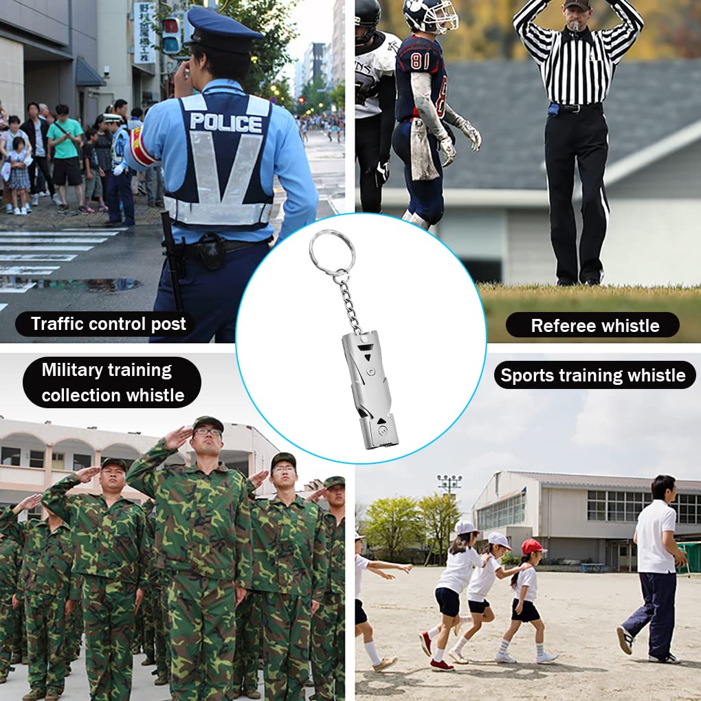 Emergency Whistle 2PCS 150dB Double Tube Metal
