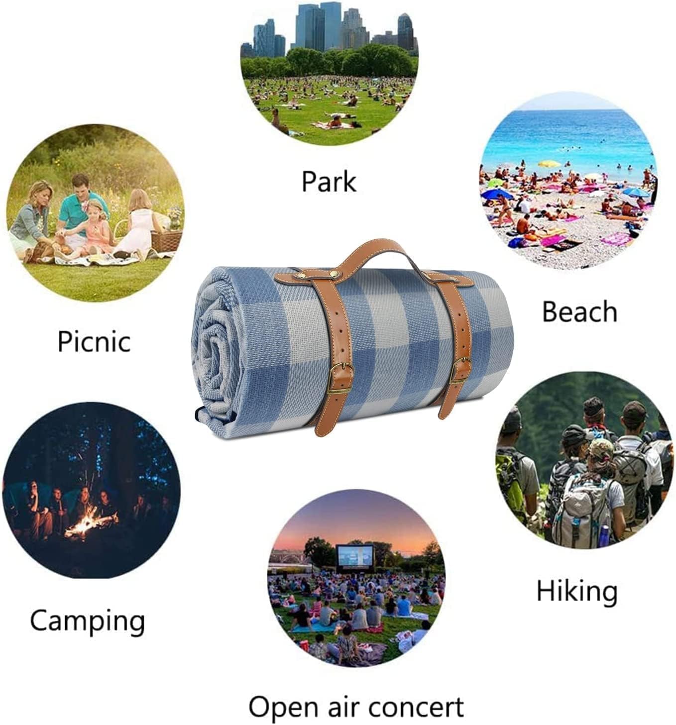 Extra Large Picnic Blanket 200x200cm Waterproof