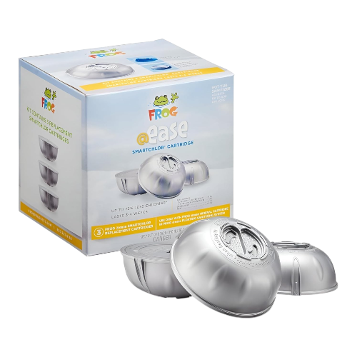 FROG @Ease Replacement SmartChlor Cartridges – 3-Pack for Hot Tub Floating Sanitizer System – Less Chlorine Use