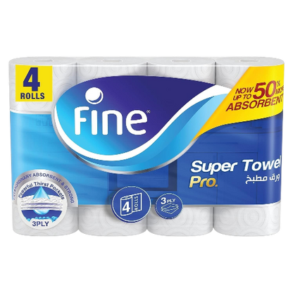 Fine Kitchen Super Towel Pro 4 Rolls 3 Ply